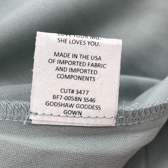 NEW - SHOW ME YOUR MUMU Godshaw Goddess Gown Dress in Silver Sage Crisp - Sz XL - Picture 11 of 13